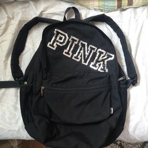 PINK black backpack